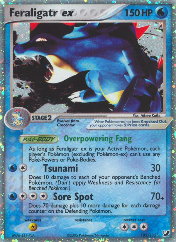 Feraligatr ex (103/115) [EX: Unseen Forces] | Galactic Gamez