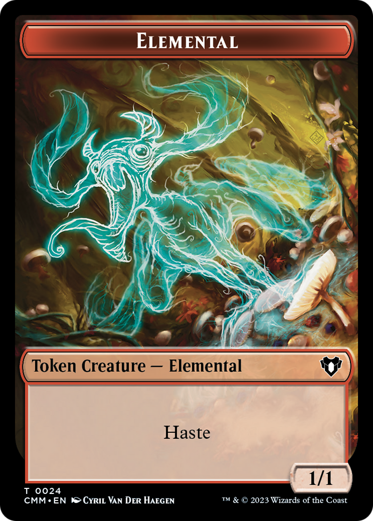 Elemental (0024) // Phyrexian Germ Double-Sided Token [Commander Masters Tokens] | Galactic Gamez