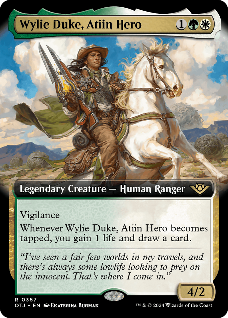 Wylie Duke, Atiin Hero (Extended Art) [Outlaws of Thunder Junction] | Galactic Gamez