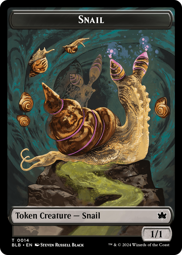 Snail // Thundertrap Trainer Double-Sided Token [Bloomburrow Tokens] | Galactic Gamez