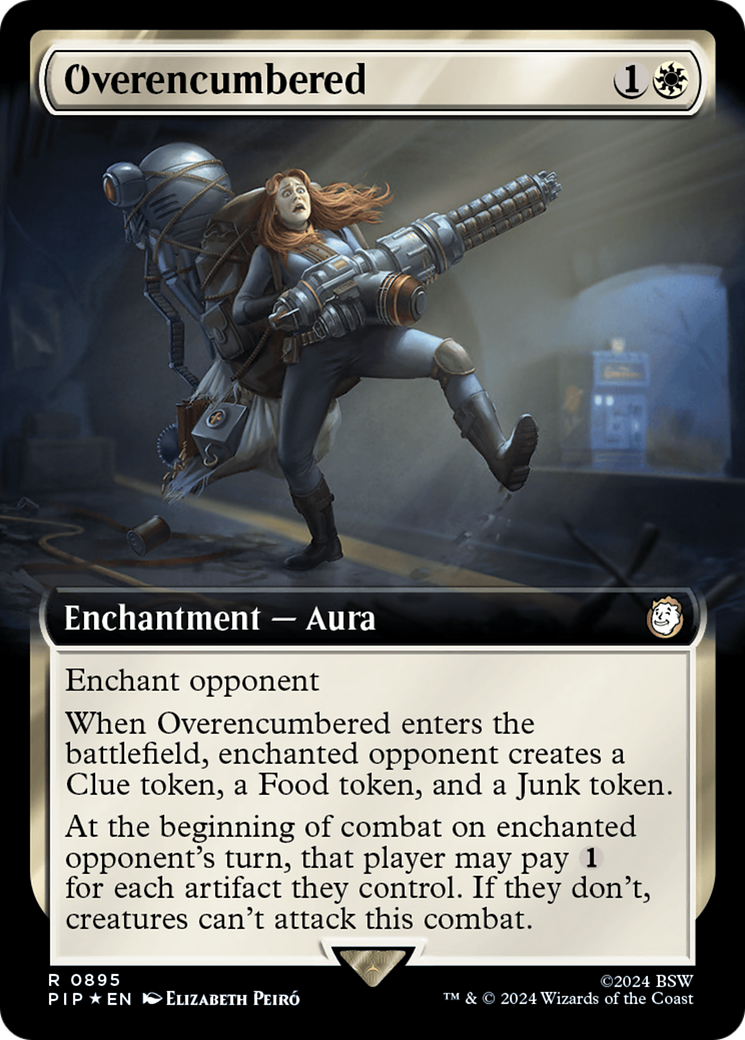 Overencumbered (Extended Art) (Surge Foil) [Fallout] | Galactic Gamez