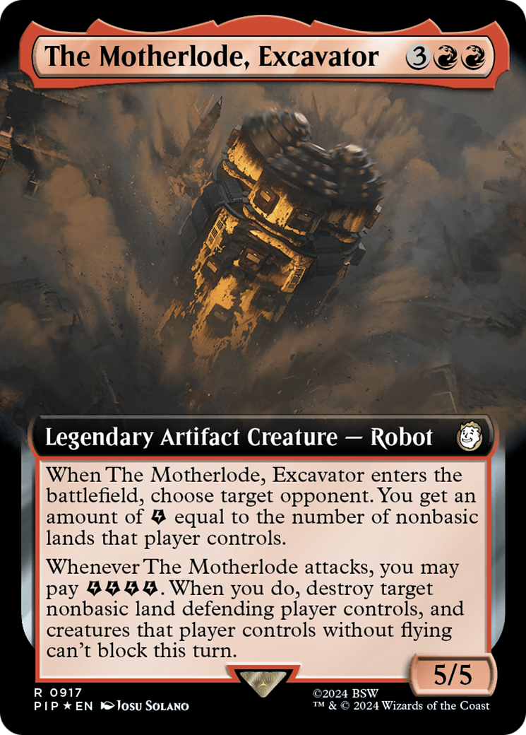 The Motherlode, Excavator (Extended Art) (Surge Foil) [Fallout] | Galactic Gamez