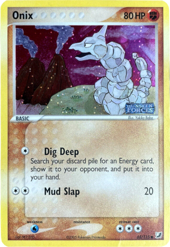 Onix (65/115) (Stamped) [EX: Unseen Forces] | Galactic Gamez