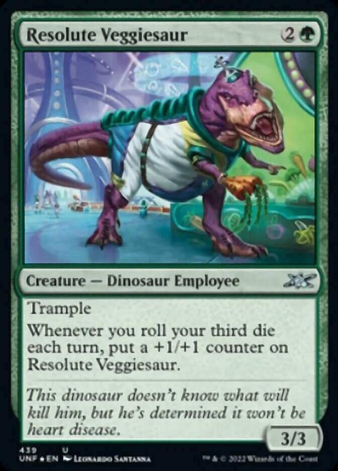 Resolute Veggiesaur (Galaxy Foil) [Unfinity] | Galactic Gamez