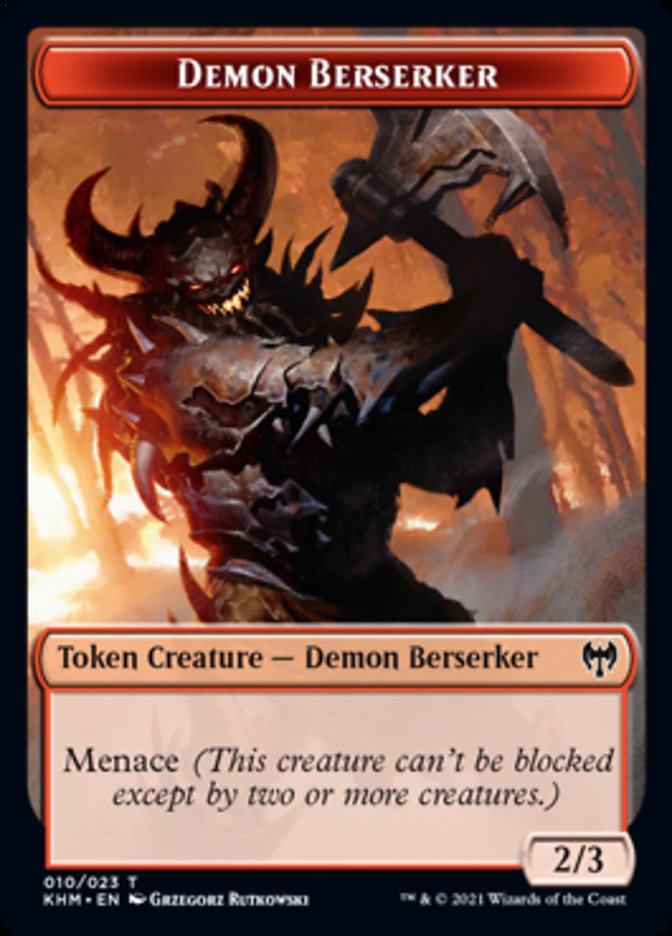 Demon Berserker Token [Kaldheim Tokens] | Galactic Gamez