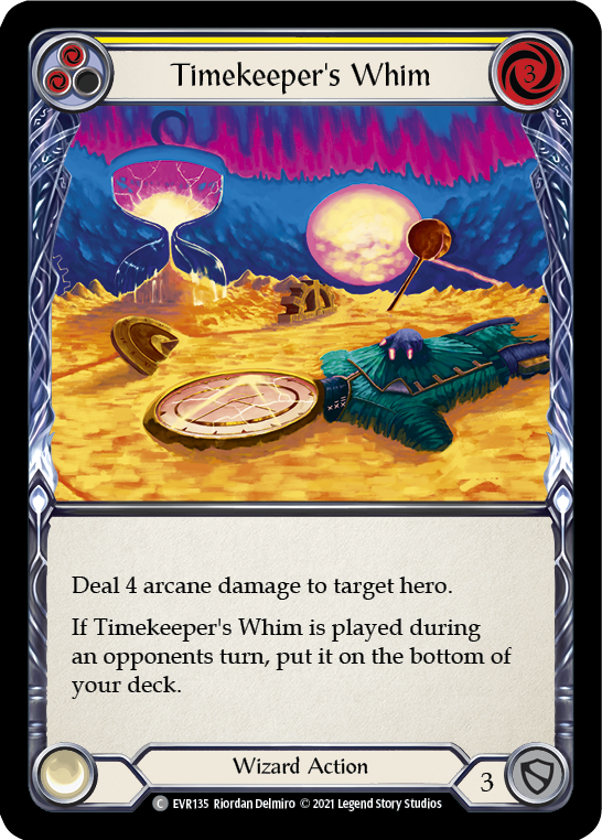 Timekeeper's Whim (Yellow) [EVR135] (Everfest)  1st Edition Rainbow Foil | Galactic Gamez