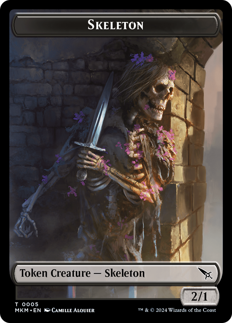 Skeleton Token [Murders at Karlov Manor Tokens] | Galactic Gamez