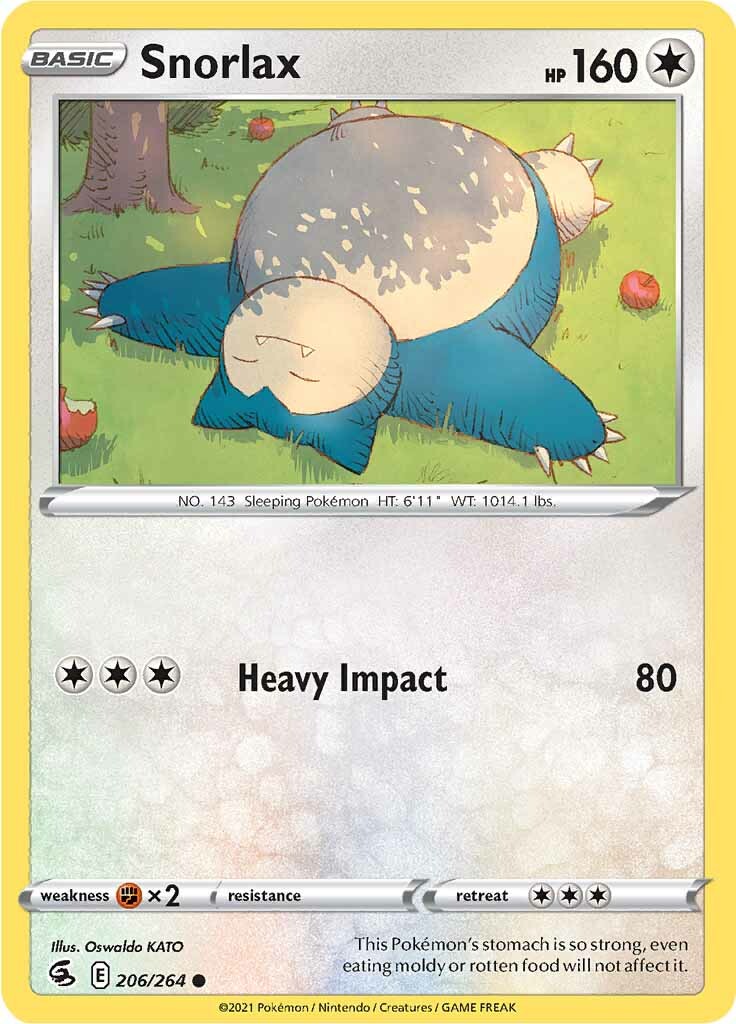 Snorlax (206/264) [Sword & Shield: Fusion Strike] | Galactic Gamez