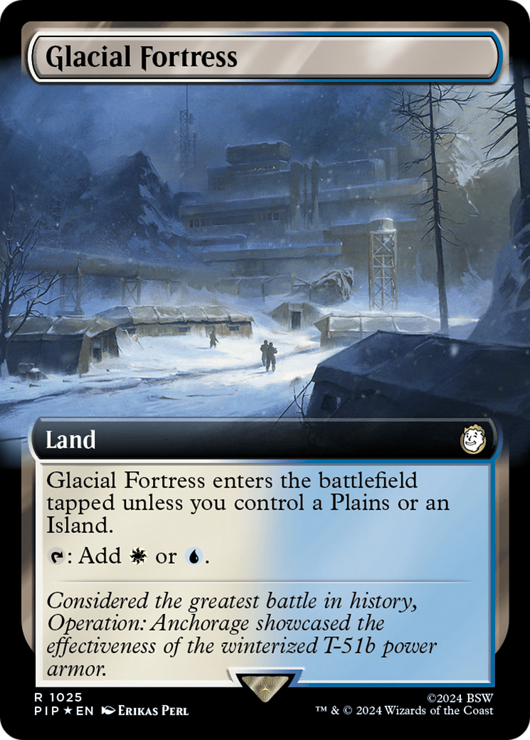 Glacial Fortress (Extended Art) (Surge Foil) [Fallout] | Galactic Gamez