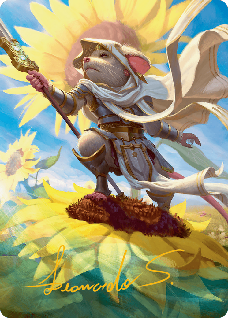 Elspeth, Sun's Champion Art Card (Gold-Stamped Signature) [Bloomburrow Art Series] | Galactic Gamez