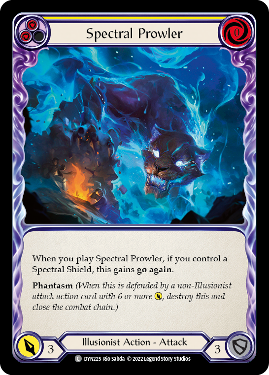 Spectral Prowler (Yellow) [DYN225] (Dynasty)  Rainbow Foil | Galactic Gamez