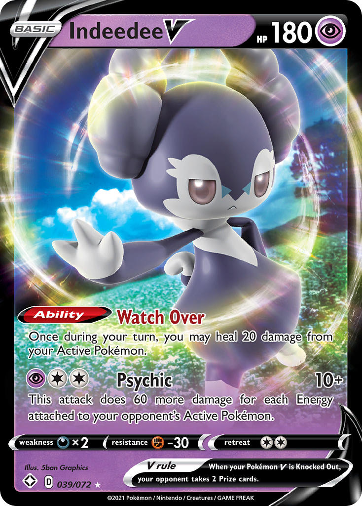 Indeedee V (039/072) [Sword & Shield: Shining Fates] | Galactic Gamez