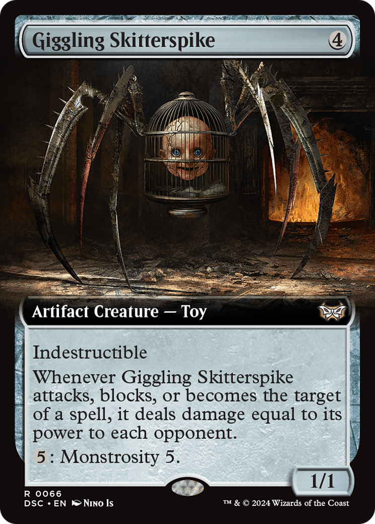 Giggling Skitterspike (Extended Art) [Duskmourn: House of Horror Commander] | Galactic Gamez