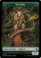 Squirrel // Treasure Double-Sided Token [Bloomburrow Tokens] | Galactic Gamez