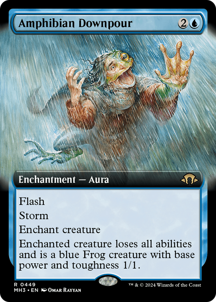 Amphibian Downpour (Extended Art) [Modern Horizons 3] | Galactic Gamez