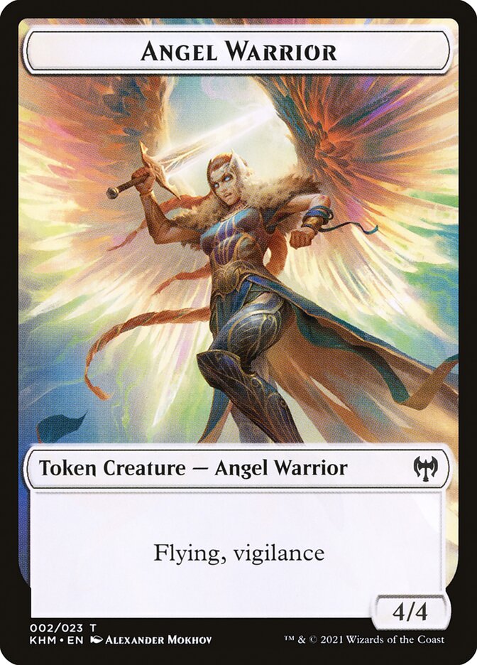 Elf Warrior // Angel Warrior Double-Sided Token [Kaldheim Tokens] | Galactic Gamez
