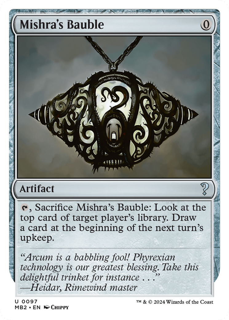 Mishra's Bauble (White Border) [Mystery Booster 2] | Galactic Gamez