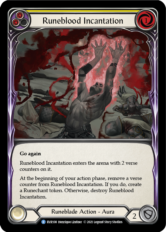 Runeblood Incantation (Yellow) [EVR108] (Everfest)  1st Edition Rainbow Foil | Galactic Gamez