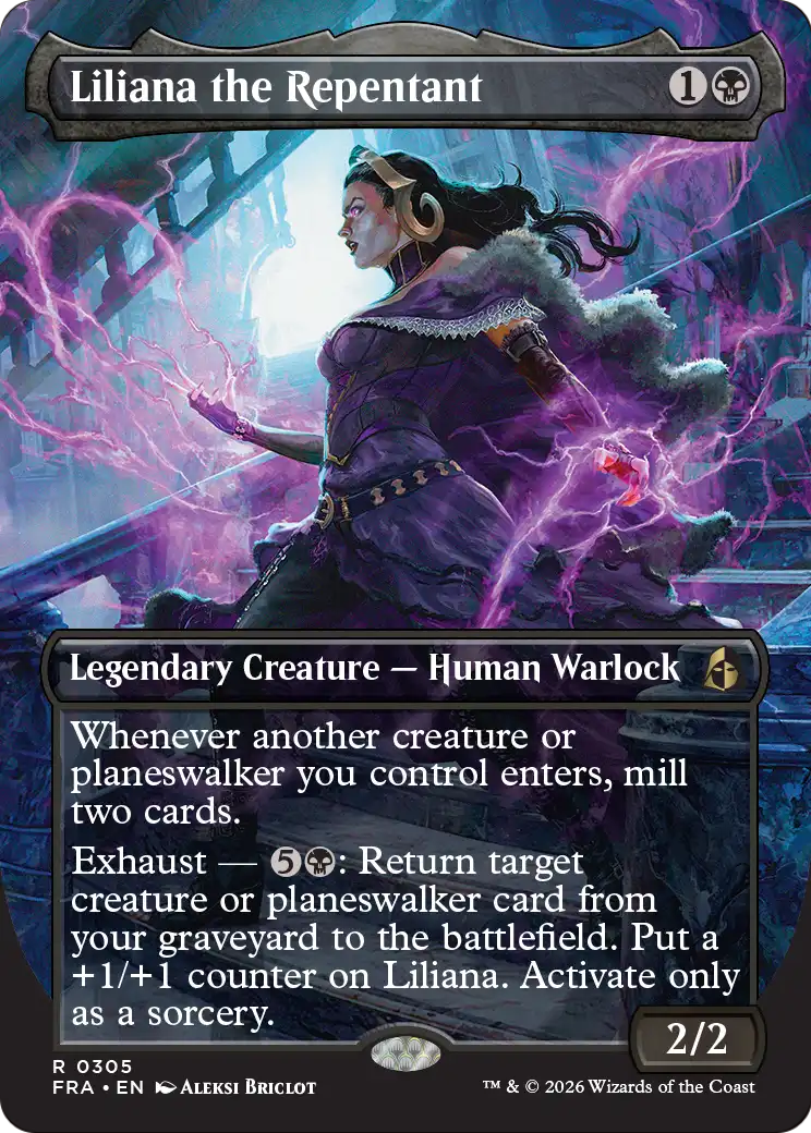 Liliana the Repentant (Borderless) [Reality Fracture] | Galactic Gamez