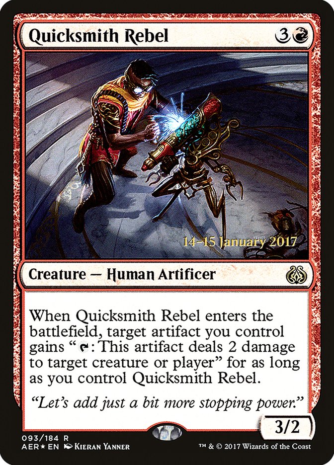 Quicksmith Rebel [Aether Revolt Prerelease Promos] | Galactic Gamez