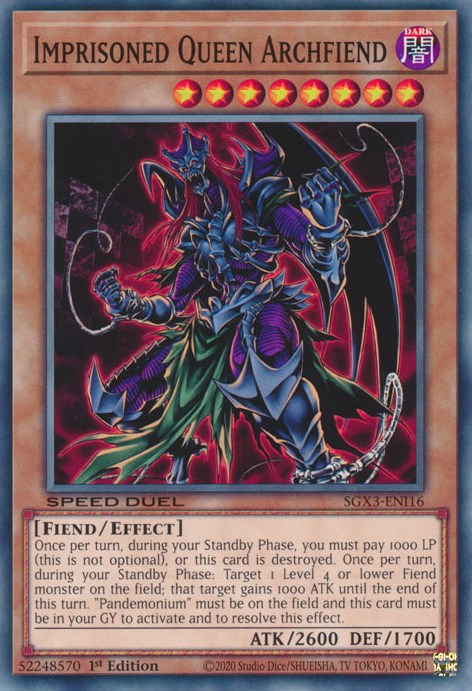 Imprisoned Queen Archfiend [SGX3-ENI16] Common | Galactic Gamez
