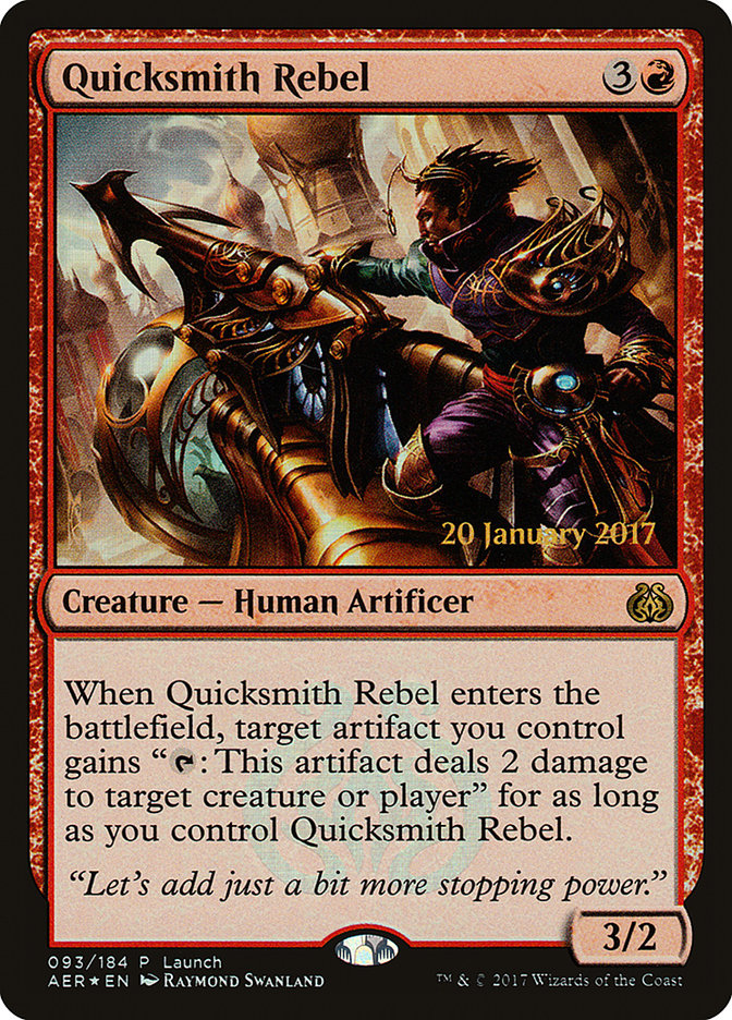 Quicksmith Rebel (Launch) [Aether Revolt Promos] | Galactic Gamez