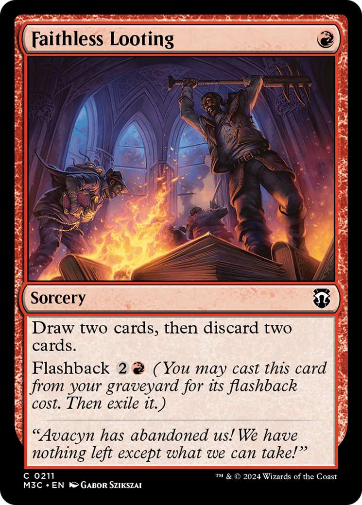 Faithless Looting (Ripple Foil) [Modern Horizons 3 Commander] | Galactic Gamez