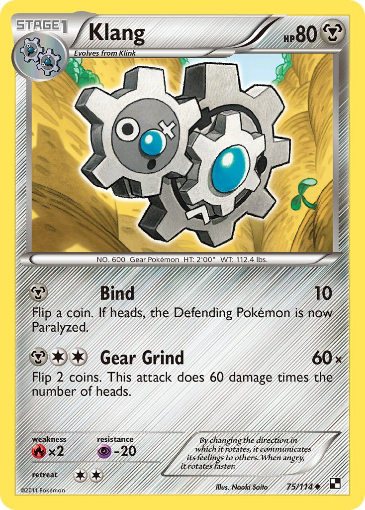 Klang (75/114) (Cracked Ice Holo) (Blister Exclusive) [Black & White: Base Set] | Galactic Gamez