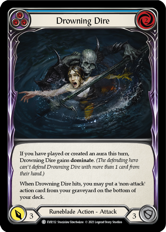 Drowning Dire (Blue) [EVR112] (Everfest)  1st Edition Rainbow Foil | Galactic Gamez