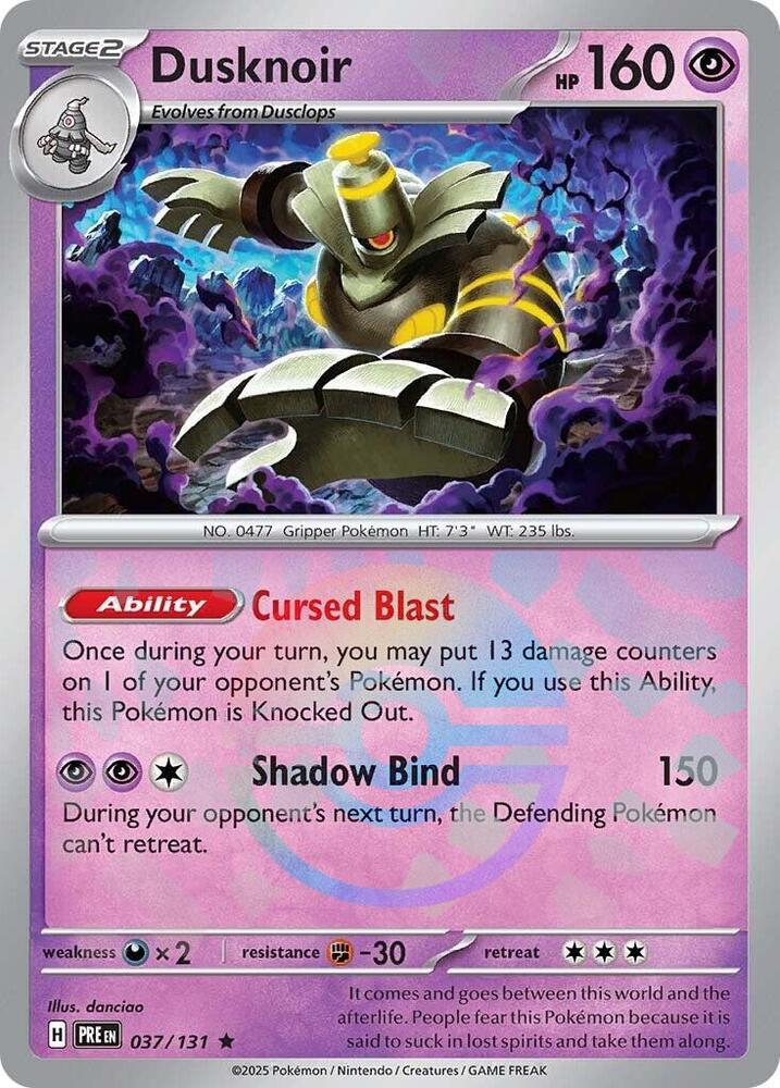 Dusknoir (037/131) (Poke Ball Pattern) [Scarlet & Violet: Prismatic Evolutions] | Galactic Gamez