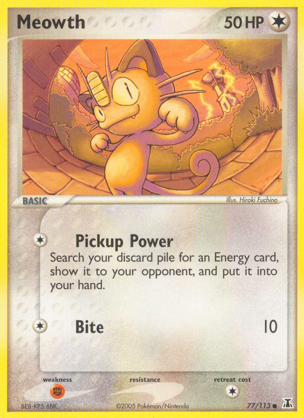 Meowth (77/113) [EX: Delta Species] | Galactic Gamez