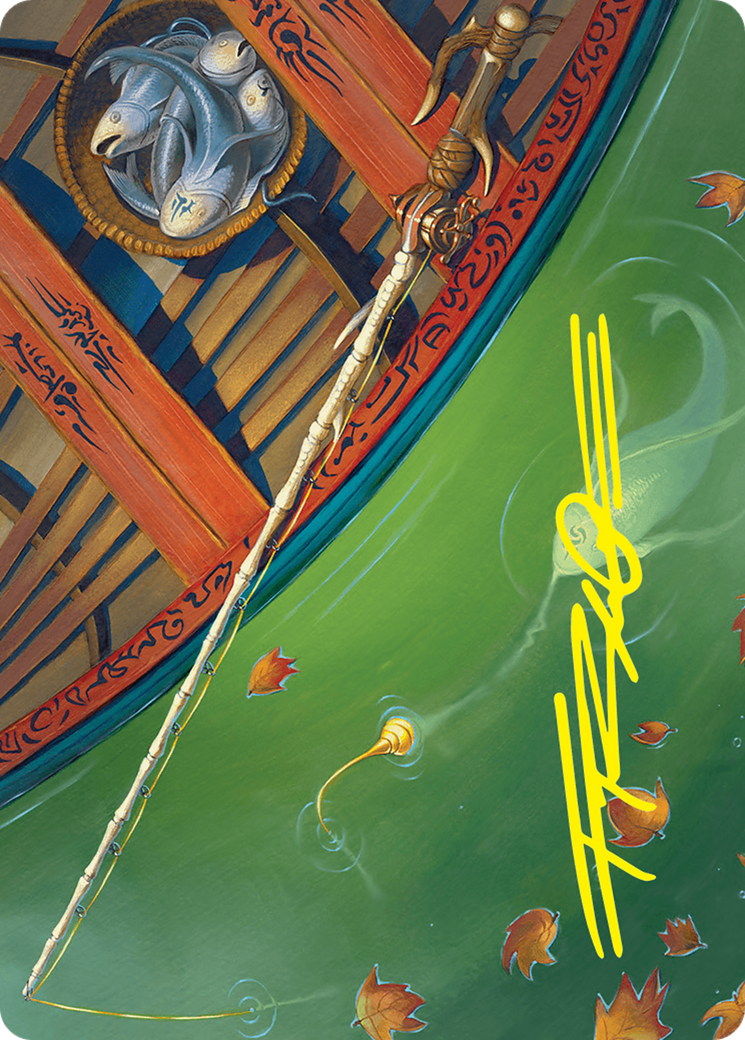 Fishing Pole Art Card (18/54) (Gold-Stamped Signature) [Foundations Art Series] | Galactic Gamez