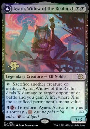 Ayara, Widow of the Realm // Ayara, Furnace Queen [March of the Machine Prerelease Promos] | Galactic Gamez