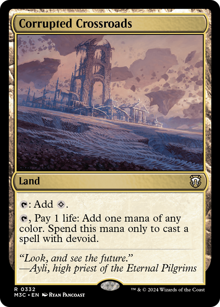 Corrupted Crossroads (Ripple Foil) [Modern Horizons 3 Commander] | Galactic Gamez