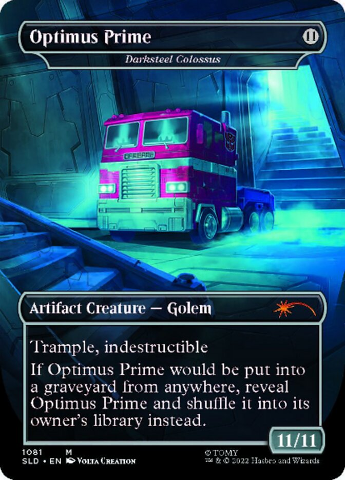 Darksteel Colossus - Optimus Prime (Borderless) [Secret Lair Drop Series] | Galactic Gamez