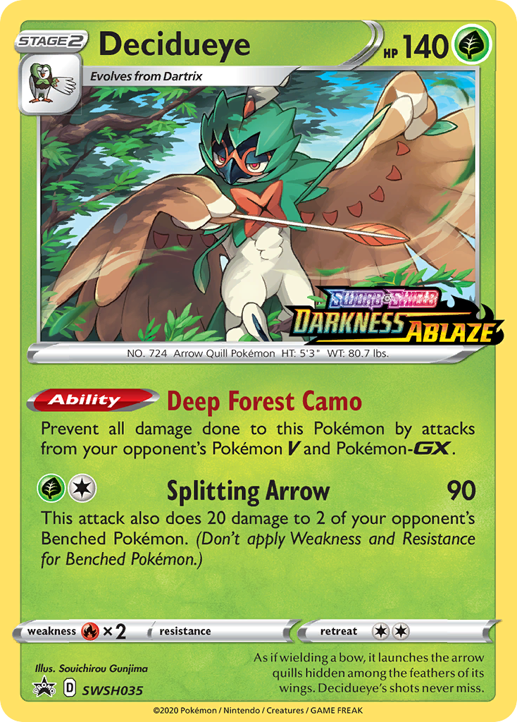 Decidueye (SWSH035) (Prerelease Promo) [Sword & Shield: Black Star Promos] | Galactic Gamez