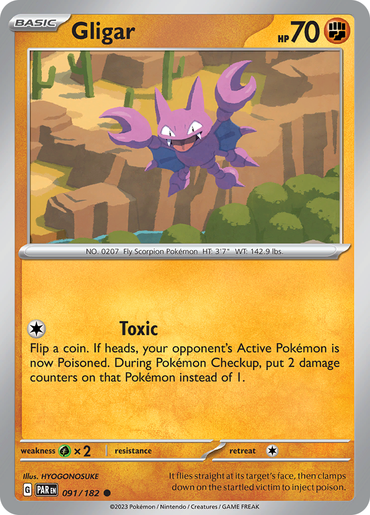 Gligar (091/182) [Scarlet & Violet: Paradox Rift] | Galactic Gamez