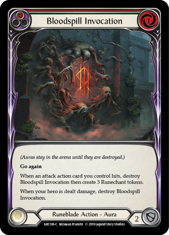Bloodspill Invocation (Red) [ARC106-C] (Arcane Rising)  1st Edition Rainbow Foil | Galactic Gamez