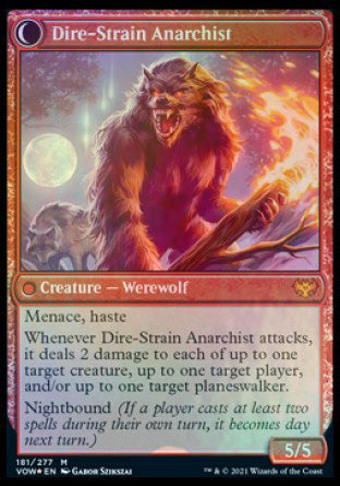 Volatile Arsonist // Dire-Strain Anarchist [Innistrad: Crimson Vow Prerelease Promos] | Galactic Gamez