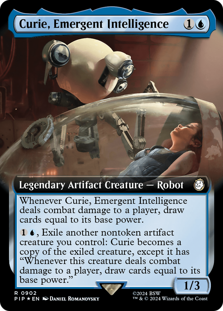 Curie, Emergent Intelligence (Extended Art) (Surge Foil) [Fallout] | Galactic Gamez