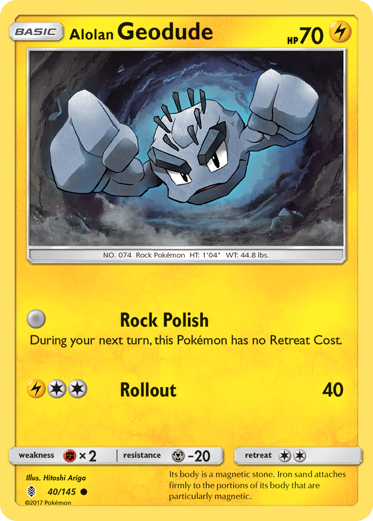 Alolan Geodude (40/145) [Sun & Moon: Guardians Rising] | Galactic Gamez