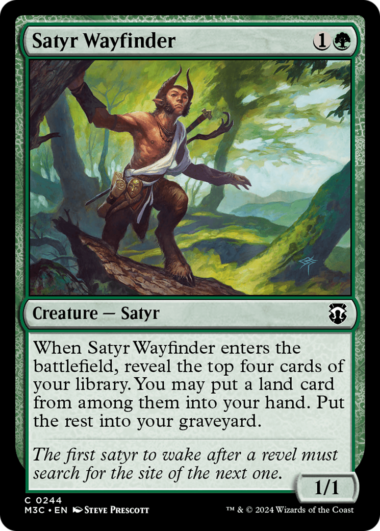 Satyr Wayfinder (Ripple Foil) [Modern Horizons 3 Commander] | Galactic Gamez