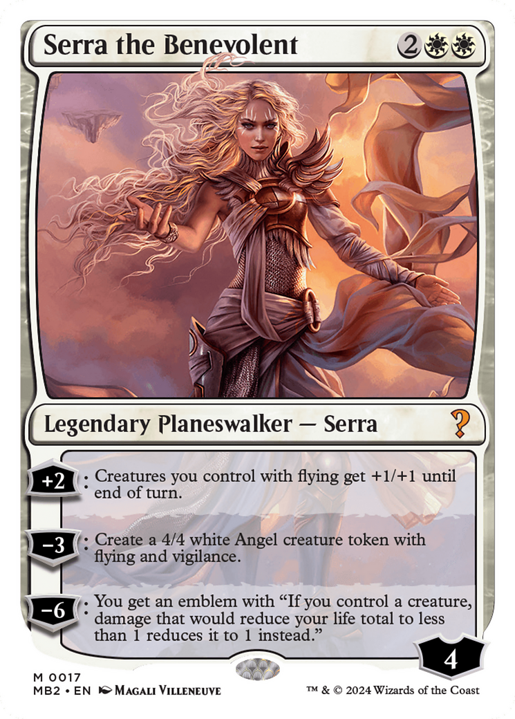 Serra the Benevolent (White Border) [Mystery Booster 2] | Galactic Gamez