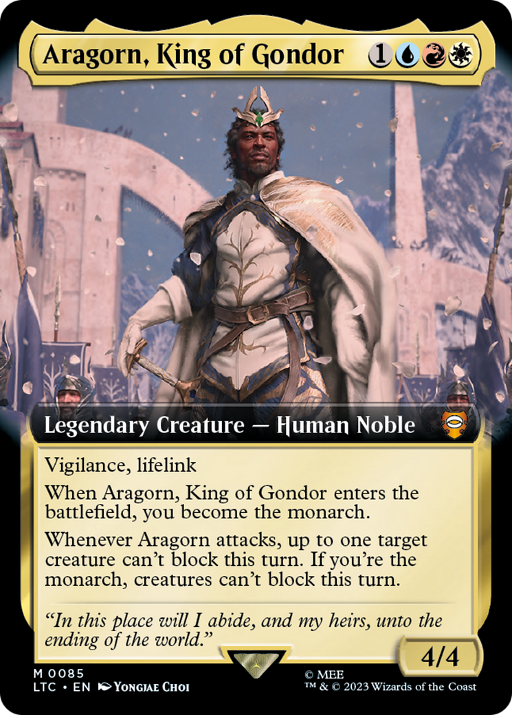 Aragorn, King of Gondor (Extended Art) [The Lord of the Rings: Tales of Middle-Earth Commander] | Galactic Gamez