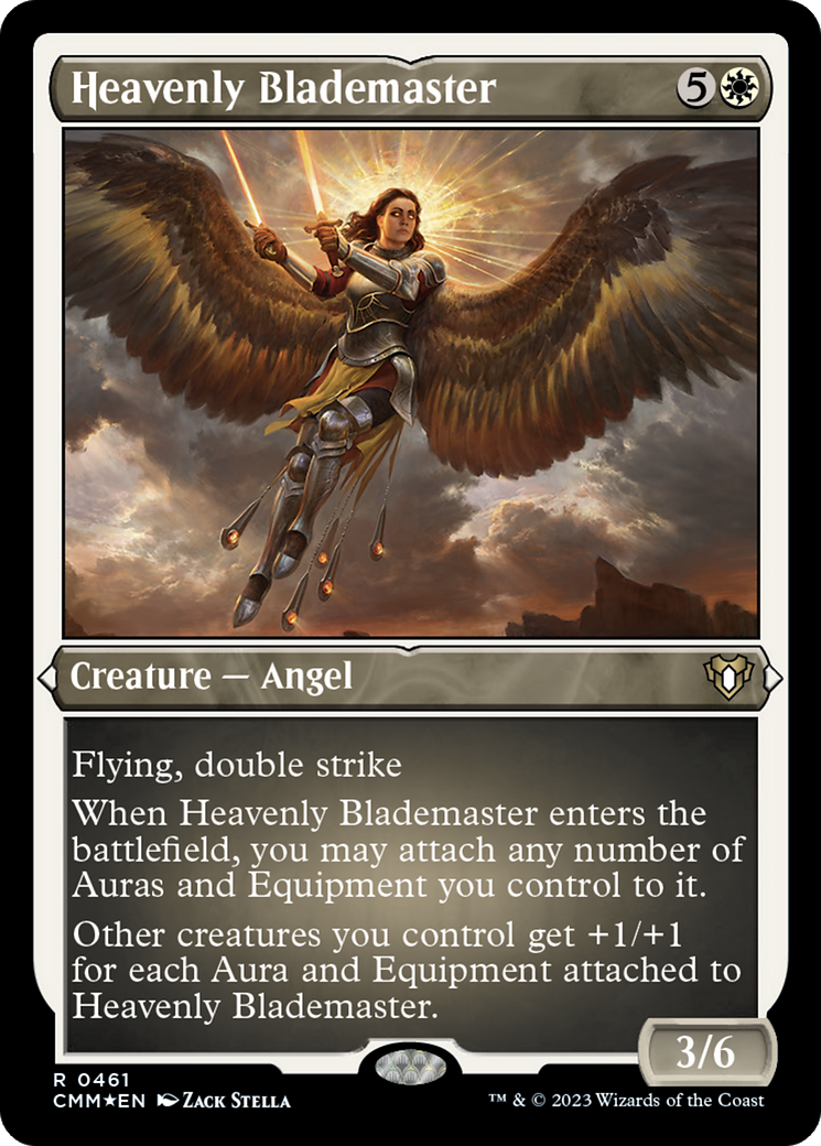 Heavenly Blademaster (Foil Etched) [Commander Masters] | Galactic Gamez