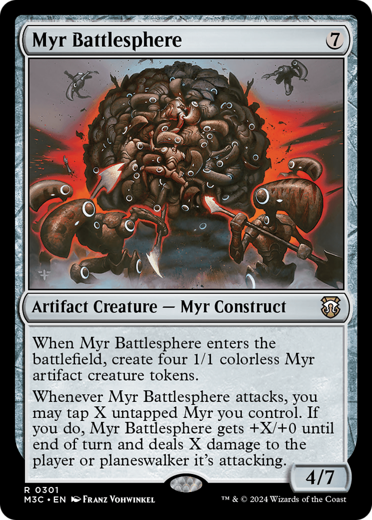 Myr Battlesphere (Ripple Foil) [Modern Horizons 3 Commander] | Galactic Gamez