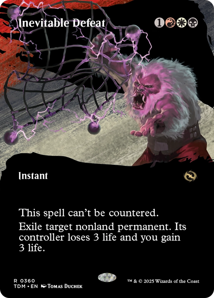 Inevitable Defeat (Borderless) [Tarkir: Dragonstorm] | Galactic Gamez