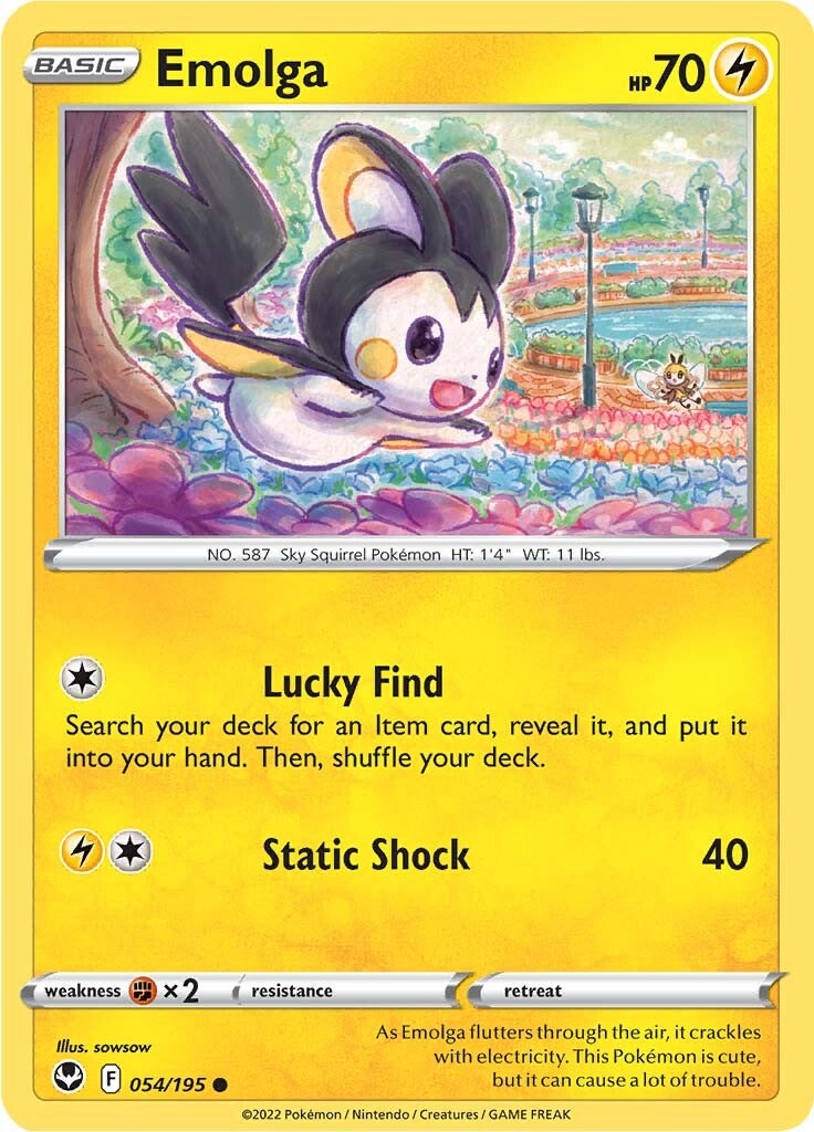 Emolga (054/195) [Sword & Shield: Silver Tempest] | Galactic Gamez