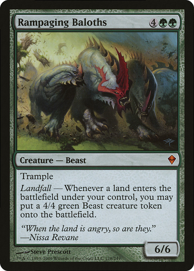 Rampaging Baloths (Zendikar) (Oversized) [Oversize Cards] | Galactic Gamez