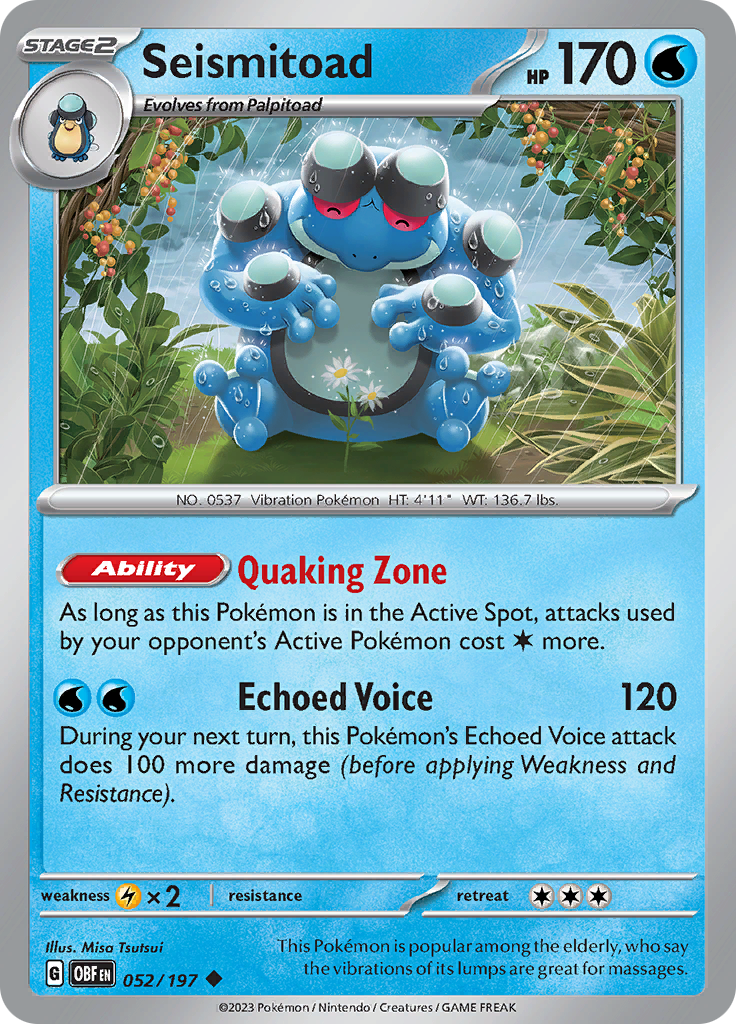 Seismitoad (052/197) [Scarlet & Violet: Obsidian Flames] | Galactic Gamez